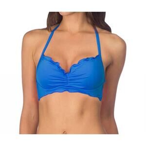 NEW KENNETH COLE underwire push up bikini top in frill of it periwinkle